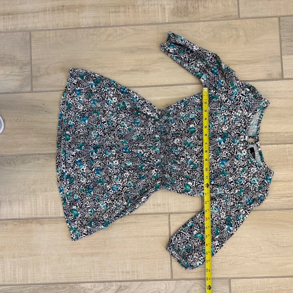 Gap Kids blue floral 3/4 sleeve lightweight dress, Size L, 11/12 yrs, boho
